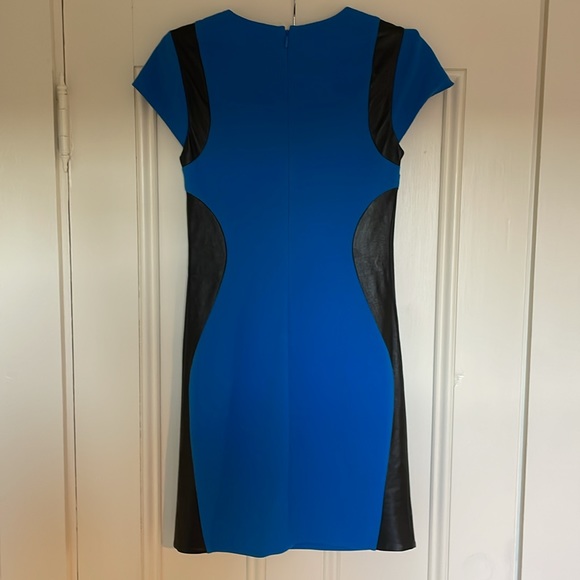 NWT Diane Von Furstenberg Pele Knit Dress with Leather Panels - Picture 5 of 12